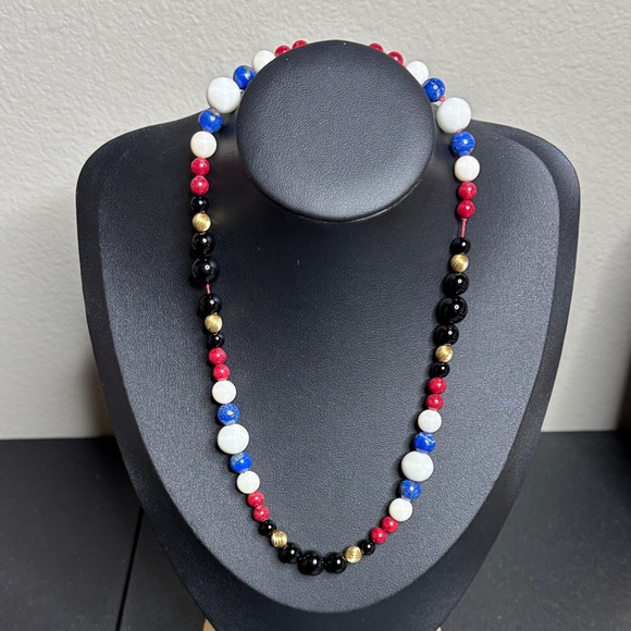 Source Unknown Jewelry - Vintage Stone Glass Beaded Necklace